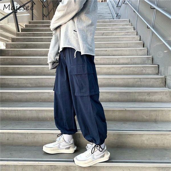 men casual pants solid cargo jogger sweatpants side pockets loose all-match fashion streetwear harajuku korean style ulzzang 1 men's, Black
men casual pants solid cargo jogger sweatpants side pockets loose all-match fashion streetwear harajuku korean style ulzzang 1 men's, Black