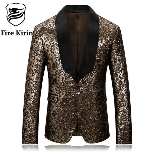 men's suits & blazers fire kirin gold blazer for men 2021 slim fit mens floral stage costumes singers vintage party wear casual suit q2, White;black
men's suits & blazers fire kirin gold blazer for men 2021 slim fit mens floral stage costumes singers vintage party wear casual suit q2, White;black