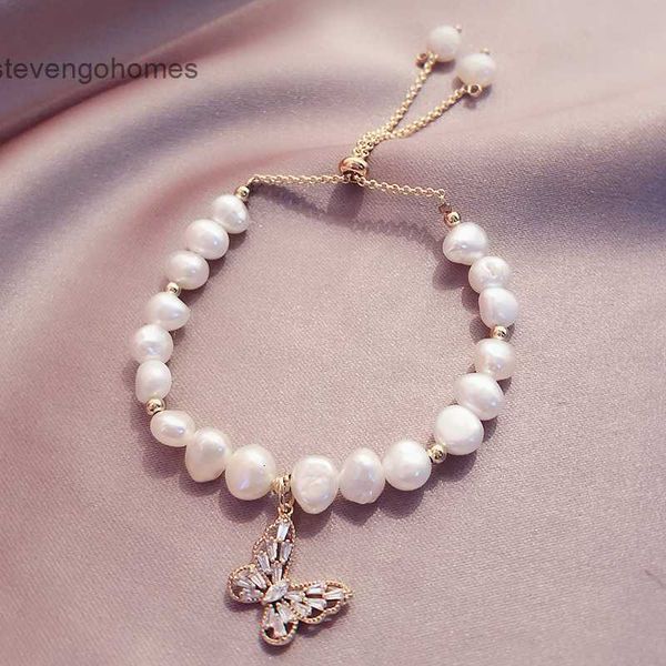 butterfly natural baroque pearl bracelet women's micro inlaid metal drawstring string net red hand ornament, Silver
butterfly natural baroque pearl bracelet women's micro inlaid metal drawstring string net red hand ornament, Silver