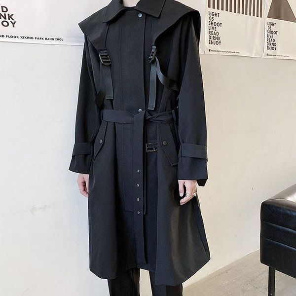 men's trench coats male japan harajuku streetwear jacket windbreaker outerwear men functional style strap casual loose coat, Tan;black
men's trench coats male japan harajuku streetwear jacket windbreaker outerwear men functional style strap casual loose coat, Tan;black
