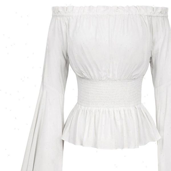 womens slash neck shirt vintage retro party wear steampunk victorian off shoulder lace up slim ladies summer tee shirts, White
womens slash neck shirt vintage retro party wear steampunk victorian off shoulder lace up slim ladies summer tee shirts, White