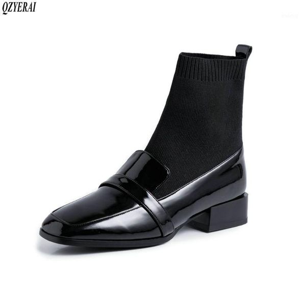 boots qzyerai 2021 style genuine leather women's knitting wool autumn and winter socks female cowhide shoes1, Black
boots qzyerai 2021 style genuine leather women's knitting wool autumn and winter socks female cowhide shoes1, Black