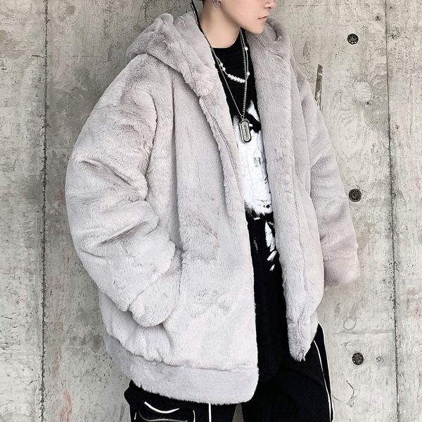 2020 homme vest fourrure winter 3 solid colors released rabbit hair thickened jacket with hoodie gray casual man's coat of skin amcv, Blue
2020 homme vest fourrure winter 3 solid colors released rabbit hair thickened jacket with hoodie gray casual man's coat of skin amcv, Blue