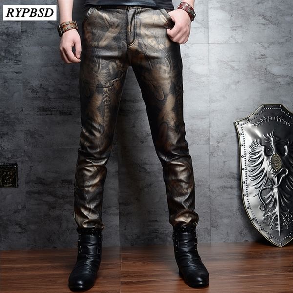 2 colors fashion faux leather pants for men slim skinny pu leather pants men zipper faux leather pencil pants lj201217, Black
2 colors fashion faux leather pants for men slim skinny pu leather pants men zipper faux leather pencil pants lj201217, Black