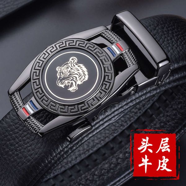 men's leather belt layer cow leather automatic buckle youth belt business trend, Black;brown
men's leather belt layer cow leather automatic buckle youth belt business trend, Black;brown