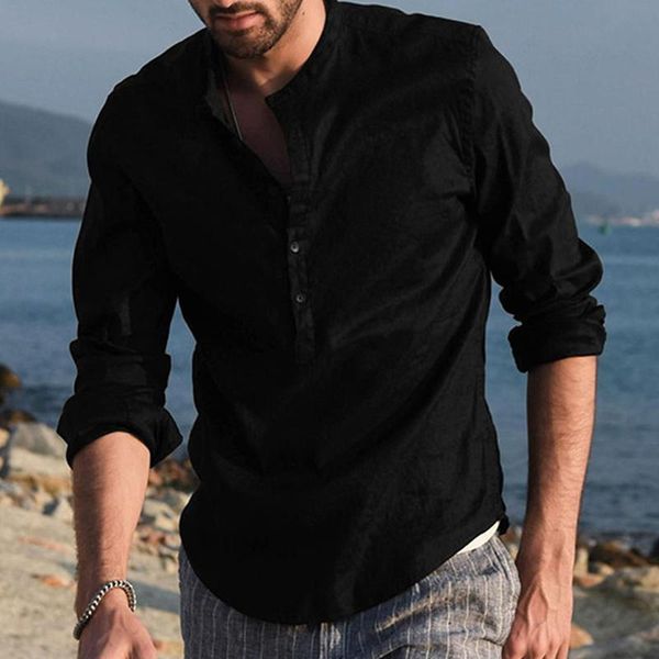 men long sleeve shirt slim fit black white shirt stand collar patchwork casual business men spring top, White;black
men long sleeve shirt slim fit black white shirt stand collar patchwork casual business men spring top, White;black