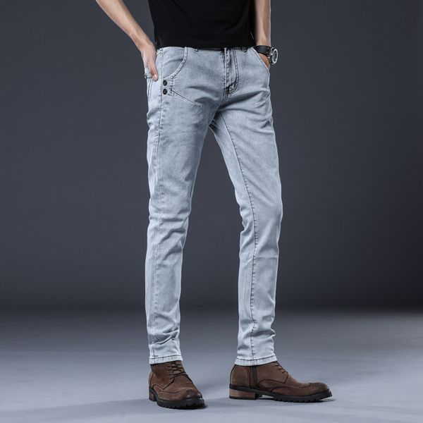 2021 new newly designer fashion men jeans light blue retro gray elastic casual denim pencil pants korean style stretch skinny trousers m0a2
2021 new newly designer fashion men jeans light blue retro gray elastic casual denim pencil pants korean style stretch skinny trousers m0a2