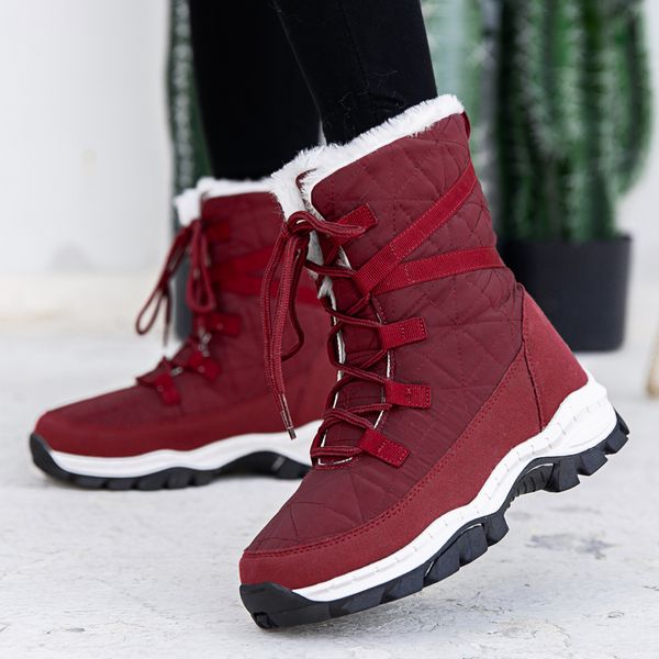 women ice snow boot sneakers winter women boots long tube snow boots plus velvet keep warm comfortable walking shoes, Black
women ice snow boot sneakers winter women boots long tube snow boots plus velvet keep warm comfortable walking shoes, Black