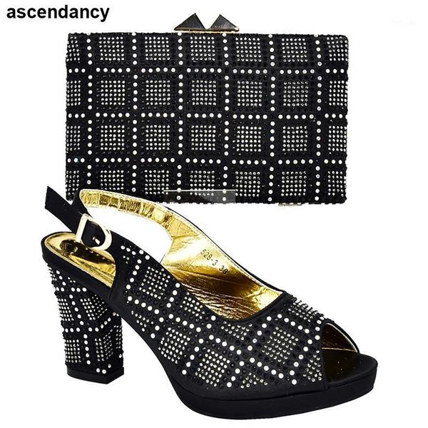 new african sets 2021 super high (8cm-up) italian ladies shoes and bags to match set high heels open toe sandals buckle strap1, Black
new african sets 2021 super high (8cm-up) italian ladies shoes and bags to match set high heels open toe sandals buckle strap1, Black