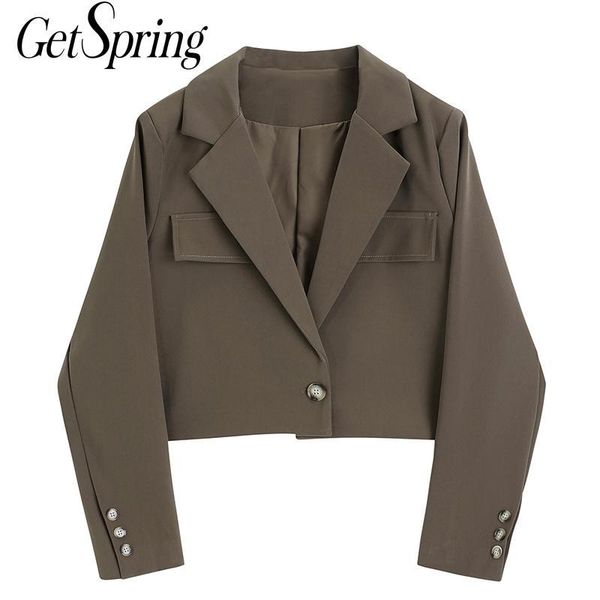 getspring women blazer black coffee short women blazers jackets vintage casual all match womens blazers long sleeve 2021 fashion, White;black
getspring women blazer black coffee short women blazers jackets vintage casual all match womens blazers long sleeve 2021 fashion, White;black