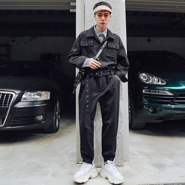 2021 new multi pockets cargo long-sleeved fashion work with male overalls tools spring loose autumn uniform ds50403 nqpy, Black 
2021 new multi pockets cargo long-sleeved fashion work with male overalls tools spring loose autumn uniform ds50403 nqpy, Black