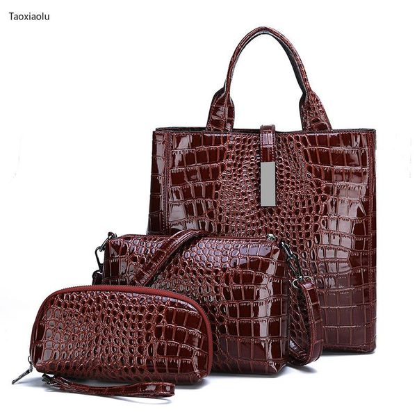 cross body 3pcs leather bags alligator handbags women shoulder bag female casual tote messenger set bolsas feminina
cross body 3pcs leather bags alligator handbags women shoulder bag female casual tote messenger set bolsas feminina