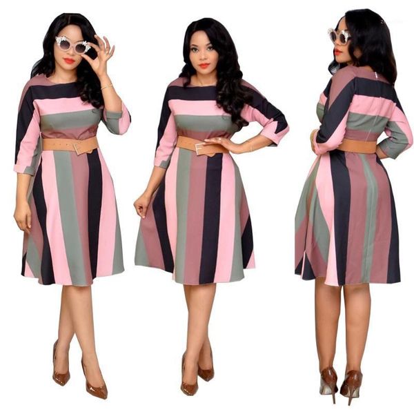 stylish and elegant commute plus size dresses women's rainbow print left and right aligned striped crew neck vestidos 2020 new1, Black;gray
stylish and elegant commute plus size dresses women's rainbow print left and right aligned striped crew neck vestidos 2020 new1, Black;gray