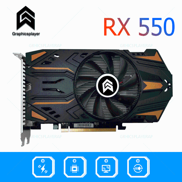 rx550 4 гб видео 4096 мб графическая карта pc компьютер для amd ati