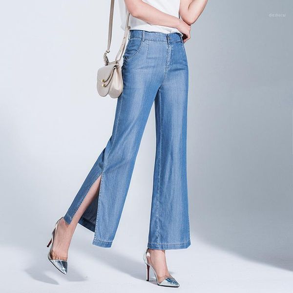 summer tencel straight pants woman tencel split cowboy nine pants wide leg retro loose casual trousers jeans1, Blue
summer tencel straight pants woman tencel split cowboy nine pants wide leg retro loose casual trousers jeans1, Blue