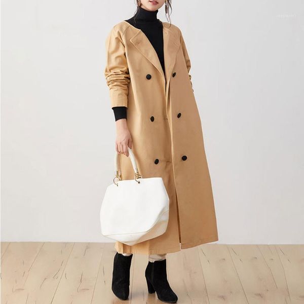 trench coat women new fashion khaki casual loose slim long solid color autumn spring 2021 elegant lady outwear v-neck lapel1, Tan;black
trench coat women new fashion khaki casual loose slim long solid color autumn spring 2021 elegant lady outwear v-neck lapel1, Tan;black