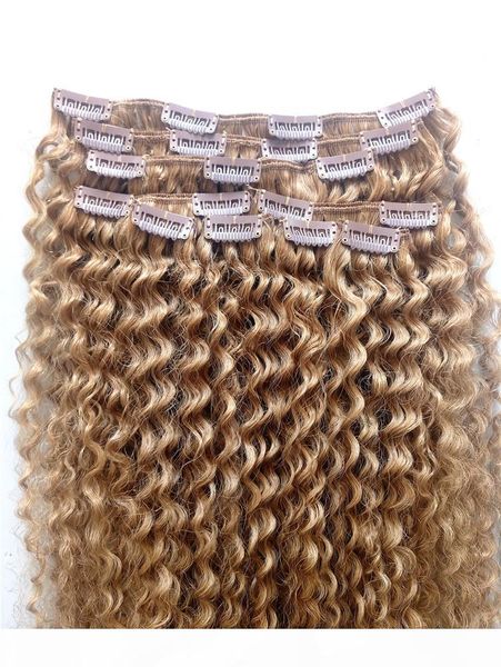 22inch brazilian human virgin remy kinky curly hair weft natural weaves dark blonde light brown 270# double drawn clip in extensions, Black;brown
22inch brazilian human virgin remy kinky curly hair weft natural weaves dark blonde light brown 270# double drawn clip in extensions, Black;brown