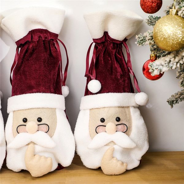 glasses man christmas bottle cover flannel champagne bottle cover merry christmas party table decoration for home
glasses man christmas bottle cover flannel champagne bottle cover merry christmas party table decoration for home