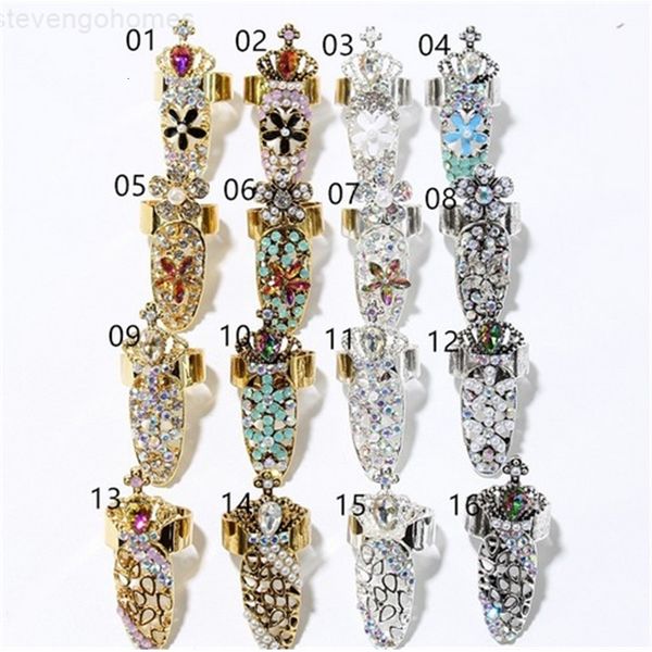 nails ring flower cross rhinestone cover decor finger nail rings, Silver
nails ring flower cross rhinestone cover decor finger nail rings, Silver