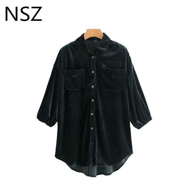 women's blouses & shirts nsz women oversized velvet blouse pleated half sleeve vintage fashion ladies shirt female blusa camsia mujer, White
women's blouses & shirts nsz women oversized velvet blouse pleated half sleeve vintage fashion ladies shirt female blusa camsia mujer, White