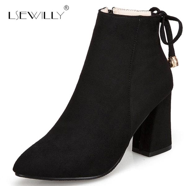 boots lsewilly fashion women pointed toe square heels autumn short plush ankle for ladies shoes plus size 35-50 s632, Black
boots lsewilly fashion women pointed toe square heels autumn short plush ankle for ladies shoes plus size 35-50 s632, Black