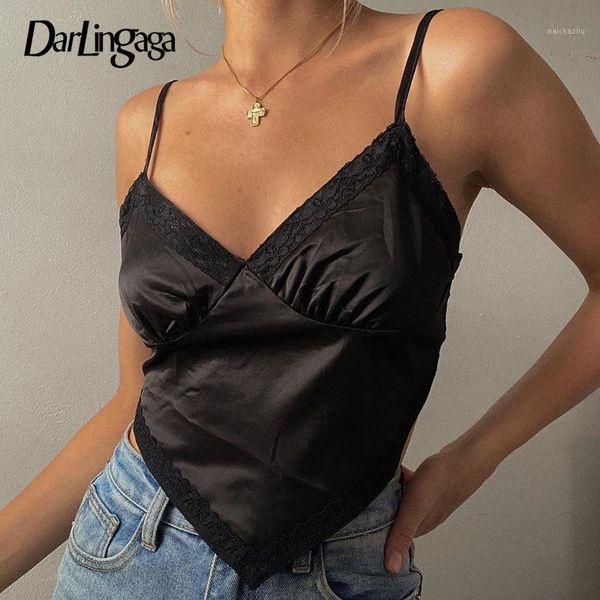 darlingaga fashion satin lace patchwork black crop cami women strap backless v neck sleeveless party summer tee1, White
darlingaga fashion satin lace patchwork black crop cami women strap backless v neck sleeveless party summer tee1, White