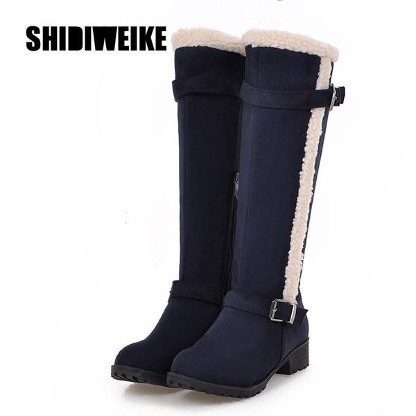 2020 new winter knee-high lamb fur boots women's fashion foot suede button long boots round head slope heel v611, Black
2020 new winter knee-high lamb fur boots women's fashion foot suede button long boots round head slope heel v611, Black
