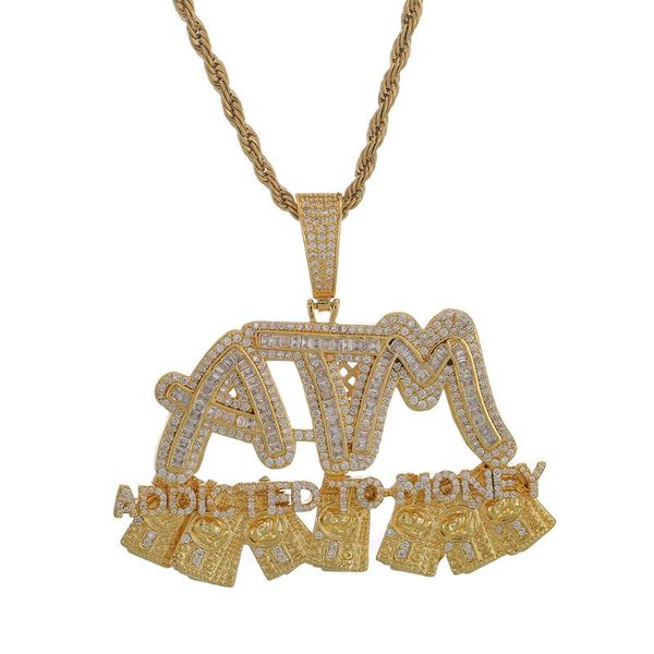 pendant necklaces iced out chain 18k gold plated bling cz simulated diamond letters atm men's hip hop necklace for men charm jewelry, Silver
pendant necklaces iced out chain 18k gold plated bling cz simulated diamond letters atm men's hip hop necklace for men charm jewelry, Silver