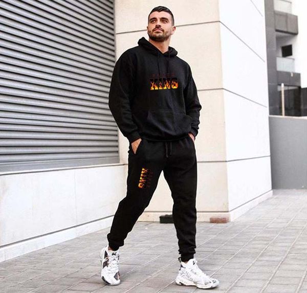 autumn and winter new fashion printed fleece stitched sweater suit men's leisure sports hoodie, Gray
autumn and winter new fashion printed fleece stitched sweater suit men's leisure sports hoodie, Gray