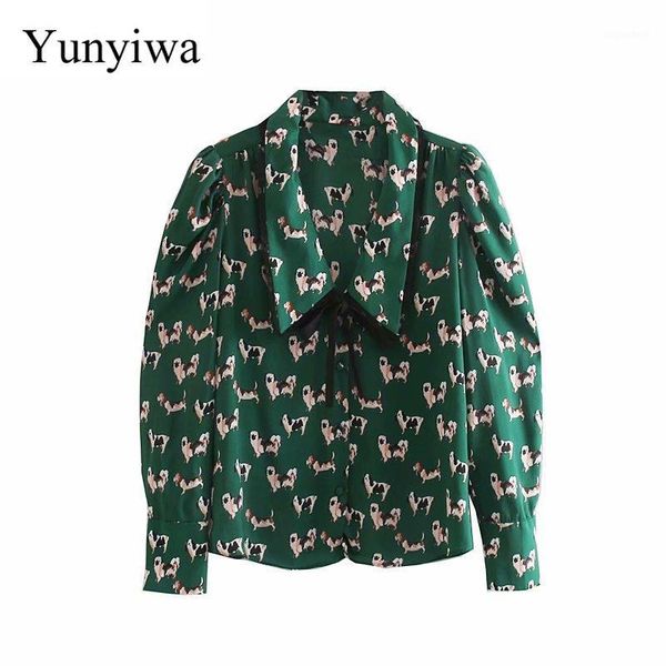 women sweet peter pan collar bow tied casual blouse office lady peppy dog print chic shirts femininas autumn blusas 1, White
women sweet peter pan collar bow tied casual blouse office lady peppy dog print chic shirts femininas autumn blusas 1, White