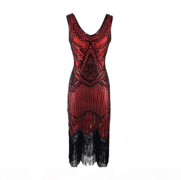 vintage 1920s flapper great gatsby dress sequin fringe party midi dress 2018 summer fancy costumes pluse, Black;red
vintage 1920s flapper great gatsby dress sequin fringe party midi dress 2018 summer fancy costumes pluse, Black;red