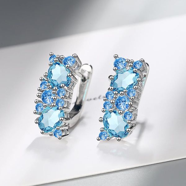 hoop & huggie blue 5a zirconia crystal stone small earrings fashion exquisite silver-plated loop ear jewelry wedding gift for women girls, Golden;silver
hoop & huggie blue 5a zirconia crystal stone small earrings fashion exquisite silver-plated loop ear jewelry wedding gift for women girls, Golden;silver