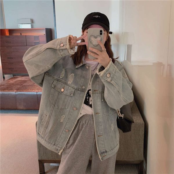 net red coat women's spring autumn korean version loose and thin hong kong fashion bf style long sleeve denim top, Black;brown
net red coat women's spring autumn korean version loose and thin hong kong fashion bf style long sleeve denim top, Black;brown