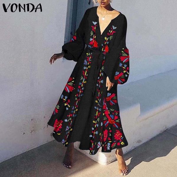 2020 vonda spring summer dress vintage women bohemian floral print maxi long dress casual loose v neck vestidos plus size s-5xl, Black;gray
2020 vonda spring summer dress vintage women bohemian floral print maxi long dress casual loose v neck vestidos plus size s-5xl, Black;gray