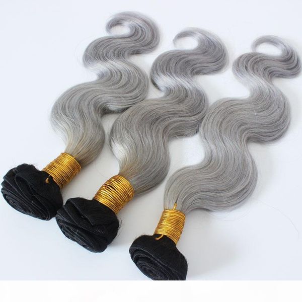 sliver grey ombre human hair extensions 3pcs #1b grey hair body wave two tone ombre peruvian hair weaves, Black
sliver grey ombre human hair extensions 3pcs #1b grey hair body wave two tone ombre peruvian hair weaves, Black