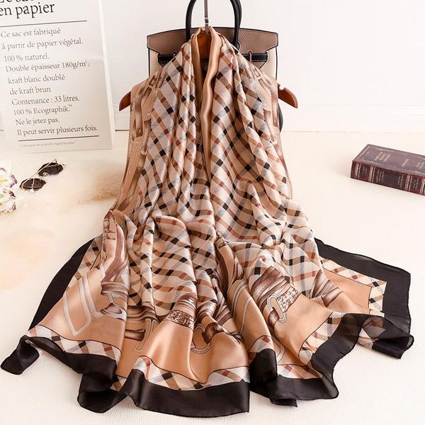 2020 luxury silk women scarf shawls wraps lady plaid foulard warm scarves female winter stole bandana, Blue;gray
2020 luxury silk women scarf shawls wraps lady plaid foulard warm scarves female winter stole bandana, Blue;gray