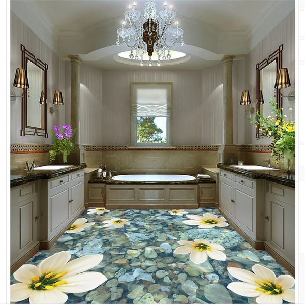 flower on stone in water bathroom floor ground decoration 3d floor painting wallpaper
flower on stone in water bathroom floor ground decoration 3d floor painting wallpaper