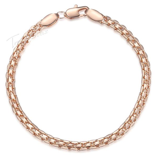 women mens bracelet weaving bismark link chain 585 rose gold filled fashion jewelry 3.5mm gbm99, Black
women mens bracelet weaving bismark link chain 585 rose gold filled fashion jewelry 3.5mm gbm99, Black