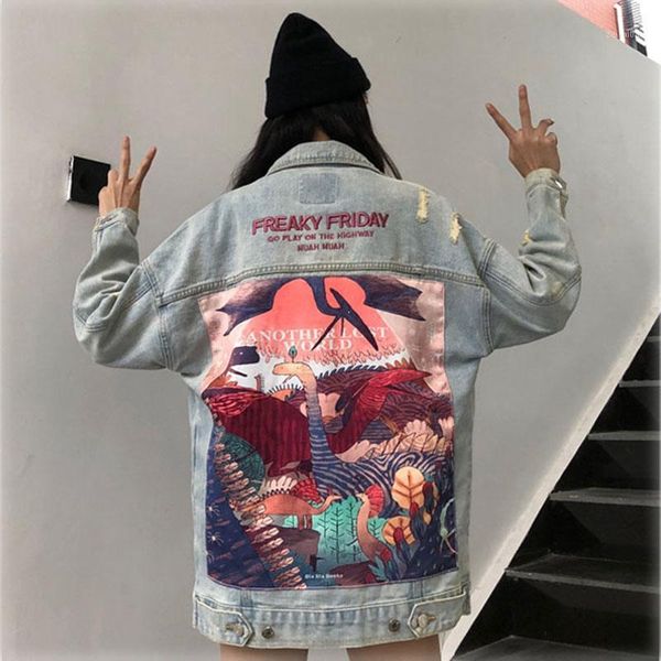 new cartoon pattern female jean jacket hole loose wash old denim jacket women spring autumn lapel single breasted chaqueta mujer1, Black;brown
new cartoon pattern female jean jacket hole loose wash old denim jacket women spring autumn lapel single breasted chaqueta mujer1, Black;brown