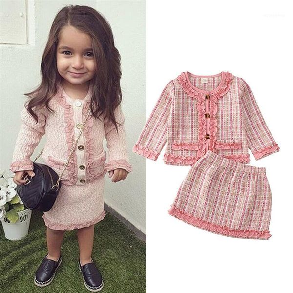 clothing sets 1-6y fashion spring toddler baby kids girls clothes long sleeve plaid knit coat+mini skirt warm outfits sets1, White
clothing sets 1-6y fashion spring toddler baby kids girls clothes long sleeve plaid knit coat+mini skirt warm outfits sets1, White