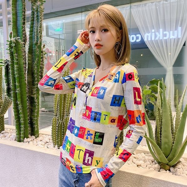 rjj32 vankoo button autumn 2020 new printed long sleeve commuter v-neck hui button sweet korean t-shirt for women dekql, White
rjj32 vankoo button autumn 2020 new printed long sleeve commuter v-neck hui button sweet korean t-shirt for women dekql, White
