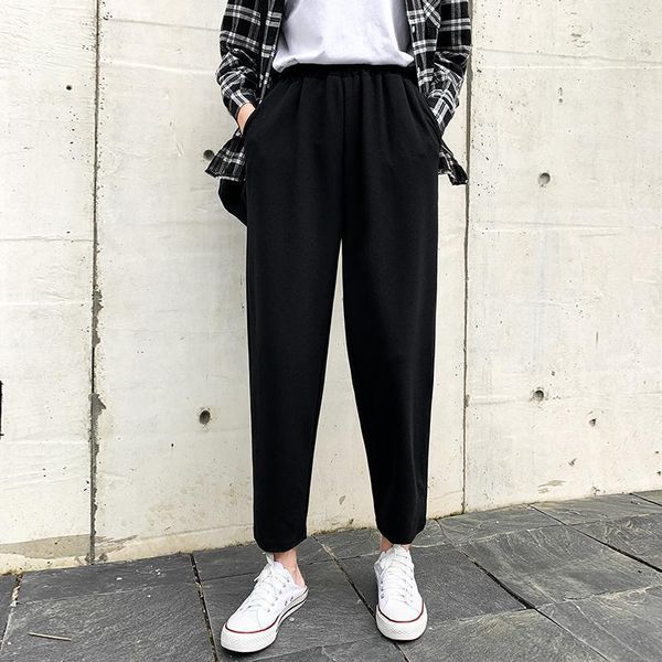 women's pants & capris 2021 spring casual harem women black streetwear plus size elastic waist loose ladies1, Black;white
women's pants & capris 2021 spring casual harem women black streetwear plus size elastic waist loose ladies1, Black;white