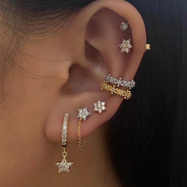new charming lovely flower earring set 100% 925 sterling silver 5mm minimal cz flower cute girl gift dainty fashion jewerly 2021, Golden;silver
new charming lovely flower earring set 100% 925 sterling silver 5mm minimal cz flower cute girl gift dainty fashion jewerly 2021, Golden;silver