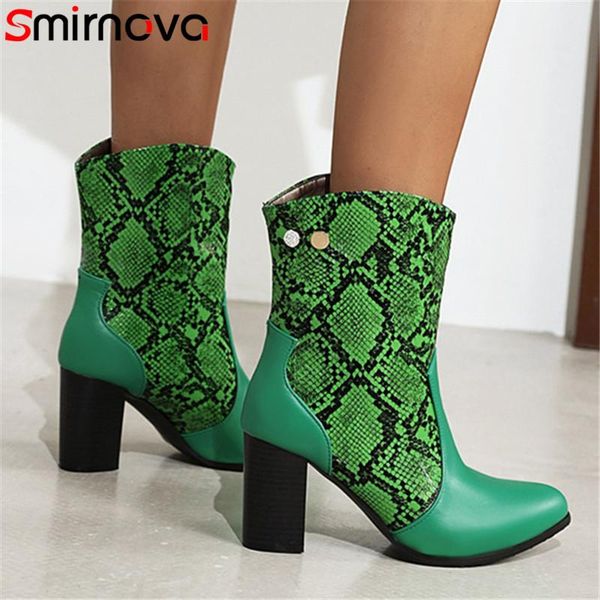 smirnova 2020 european style ankle boots women pu round toe snake autumn winter high heel casual shoes woman boots big size 43, Black
smirnova 2020 european style ankle boots women pu round toe snake autumn winter high heel casual shoes woman boots big size 43, Black