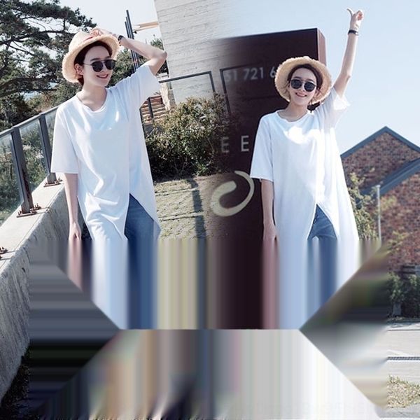 5qais women's short sleeve 2019 new coat chic t-shirt front lrvon t-shirt split mid-length large size ins half sleeve loose summer ko, White
5qais women's short sleeve 2019 new coat chic t-shirt front lrvon t-shirt split mid-length large size ins half sleeve loose summer ko, White