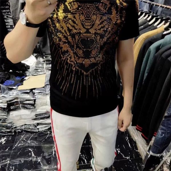 new men's drilling t-shirt 100% cotton o collar short sleeve t-shirt men's fashion slim clothing1, White;black
new men's drilling t-shirt 100% cotton o collar short sleeve t-shirt men's fashion slim clothing1, White;black