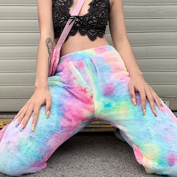 penwom women's fashion rainbow color lambswool mid waist drawstring casual pants gradient color warm pants, Black;white
penwom women's fashion rainbow color lambswool mid waist drawstring casual pants gradient color warm pants, Black;white