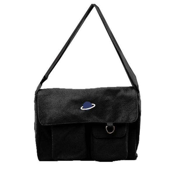 woman canvas embroidery shoulder bag lady crossbody tote messenger satchel