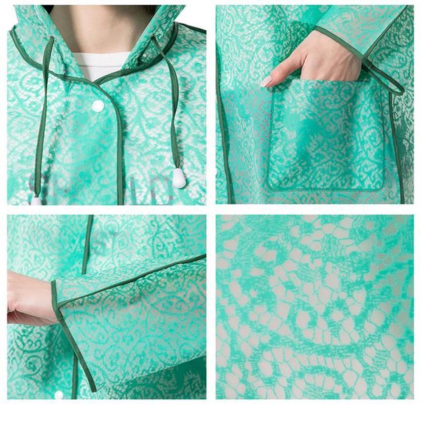 new arrival fashion lace waterproof plastic eva women hooded long trench rain coats outdoor rainw bbydbw
new arrival fashion lace waterproof plastic eva women hooded long trench rain coats outdoor rainw bbydbw