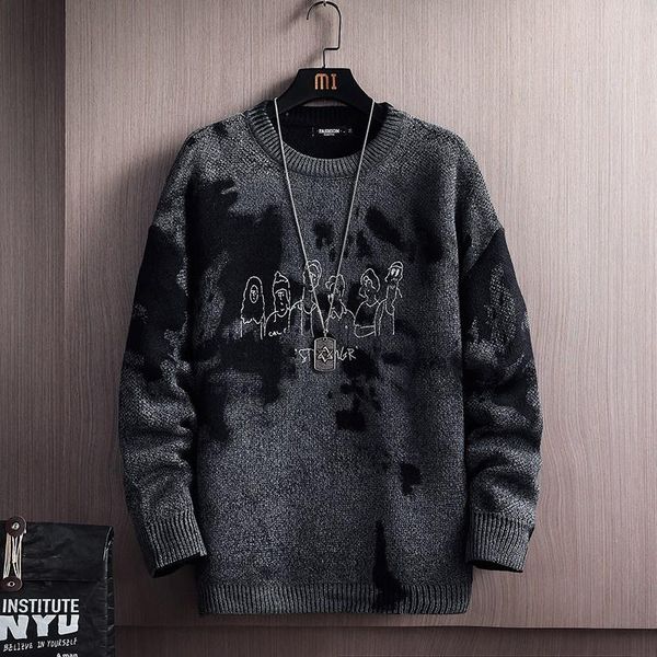 tie dye sweater mens harajuku fashionable japanese pullovers sweaters oversize autumn and winter retro soft waxy sweater outwear bbyiii, White;black
tie dye sweater mens harajuku fashionable japanese pullovers sweaters oversize autumn and winter retro soft waxy sweater outwear bbyiii, White;black